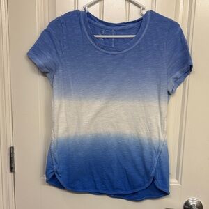 Talbots Blue and White Ombre Women's Top